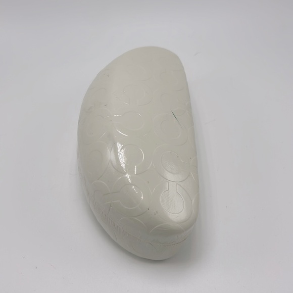 Coach Hard Clamshell Sunglasses Sunglass Case Cream Colored - Picture 3 of 8